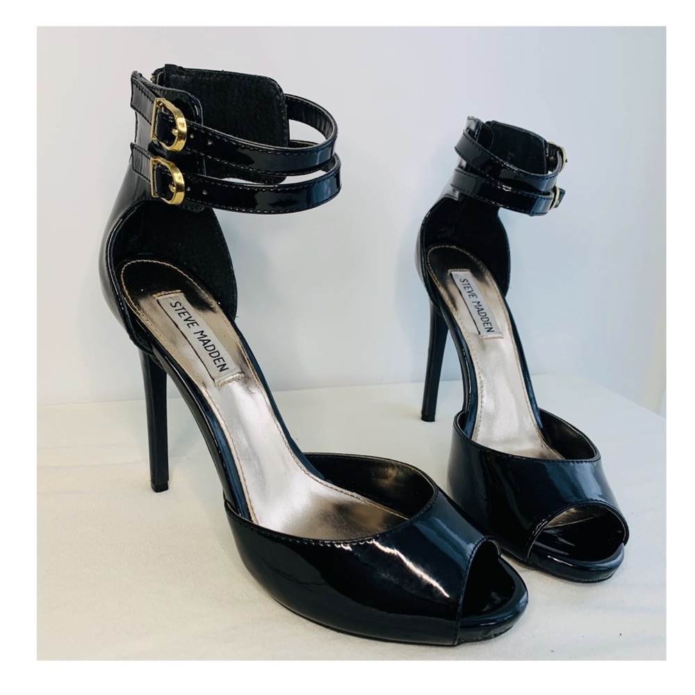 Steve Madden Black Peep Toe Heels